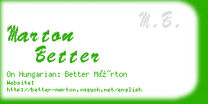 marton better business card